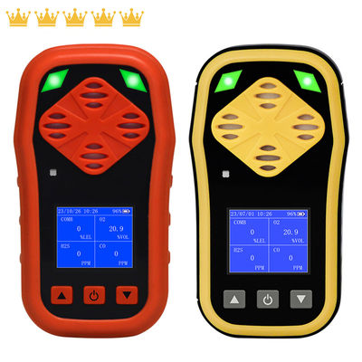 IP67 Draagbare persoonlijke 4 gasmonitor H2S CO O2 LEL met batterij