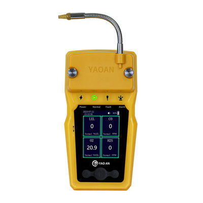 LEL CO H2S O2 Gas Draagbare Multi-gaslekdetector met trillingen en geluidsalarmen
